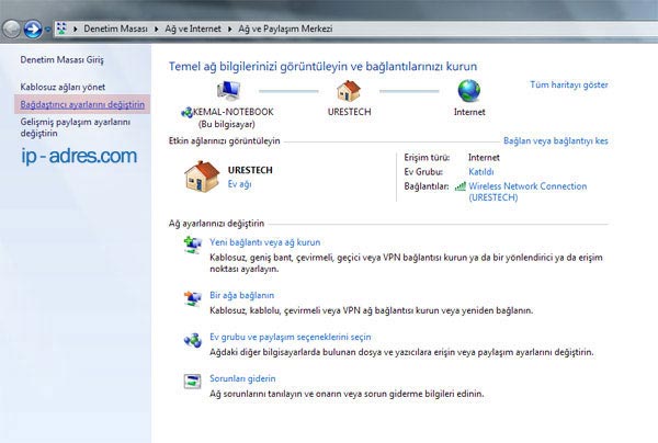 Windows 7 DNS Ayarları Değiştirme